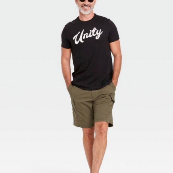 Goodfellow & Co Basic Black T-Shirt Tee Mens Size Medium - "UNITY" - Picture 5 of 6